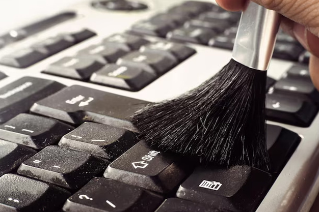 how to clean a laptop keyboard without removing keys