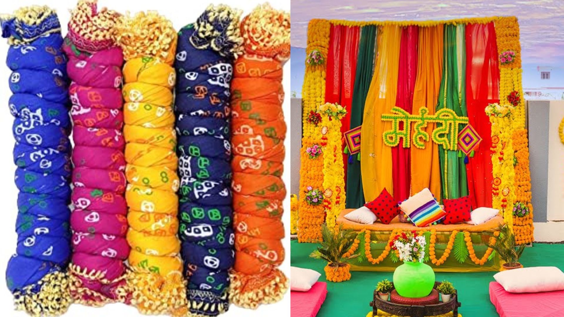 latest mehndi stage decoration