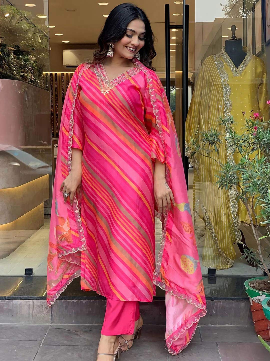 leheriya print kurti