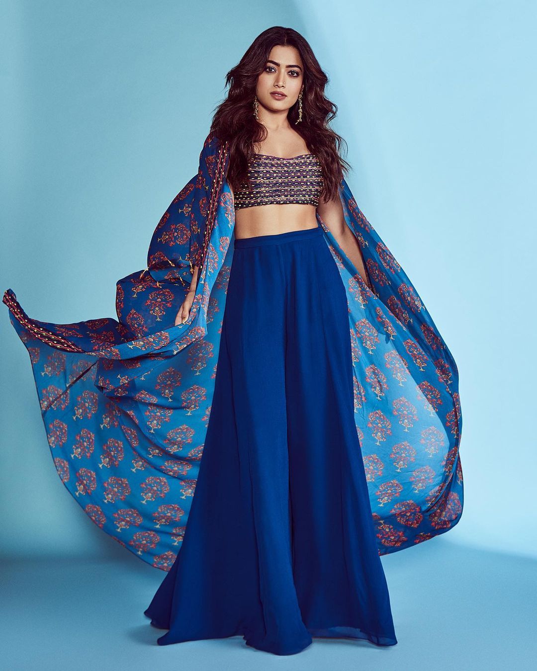 multi colour dupatta drapes cape