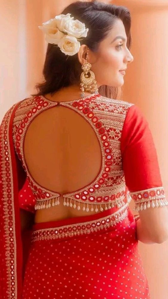 pattu saree blouse designs backless