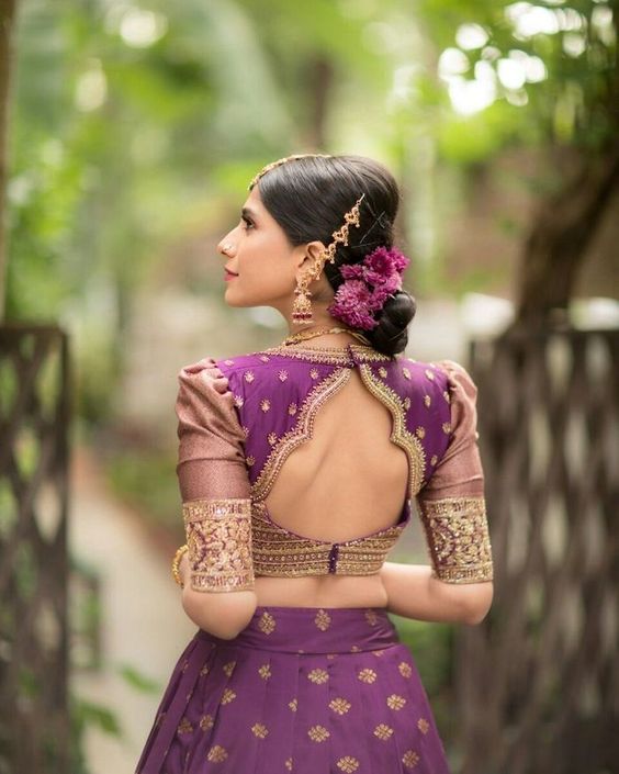 Women's Premium Kanjivaram Soft Silk Saree - Silverstar J | Fancy blouse  designs, Ikat blouse designs, Blouse models