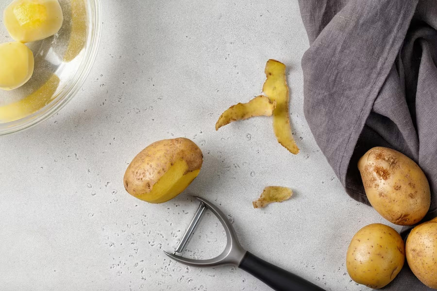 potato peeling hack