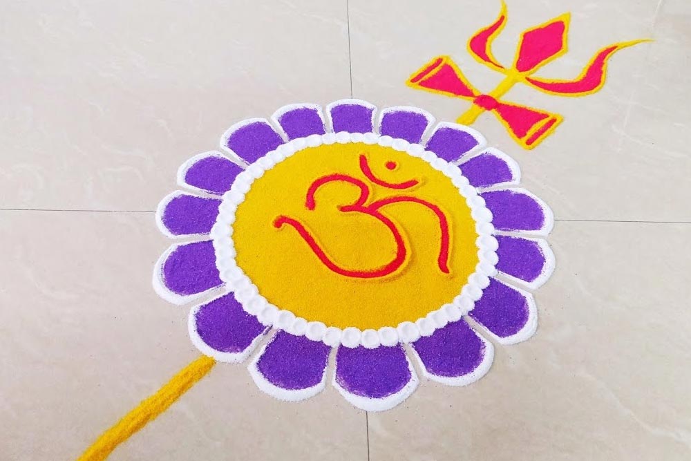 trishul rangoli