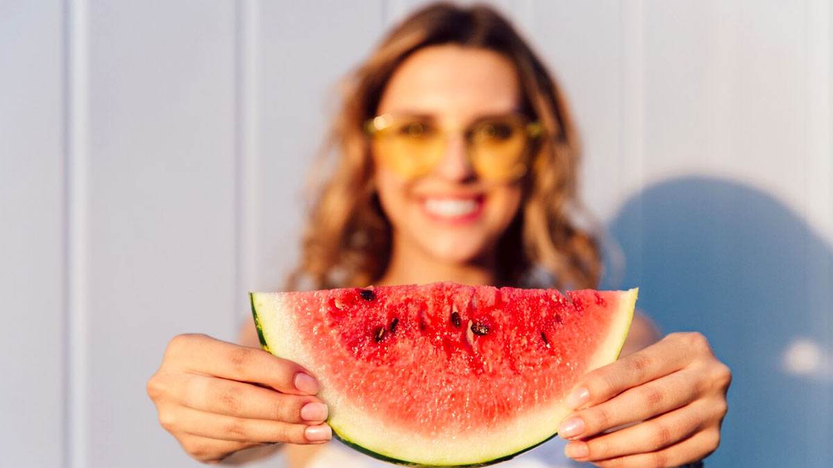 watermelon helps skin glowing