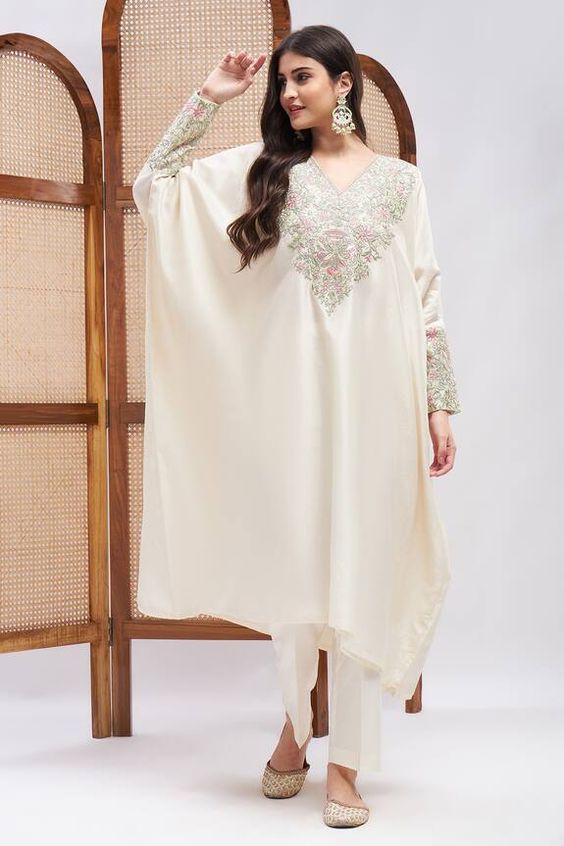 white kaftan holi outfit