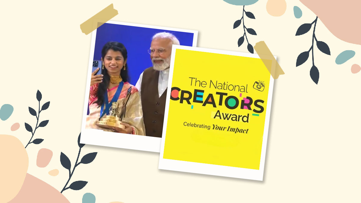 National Creators Award 2024 पीएम मोदी ने गायिका मैथिली ठाकुर के साथ