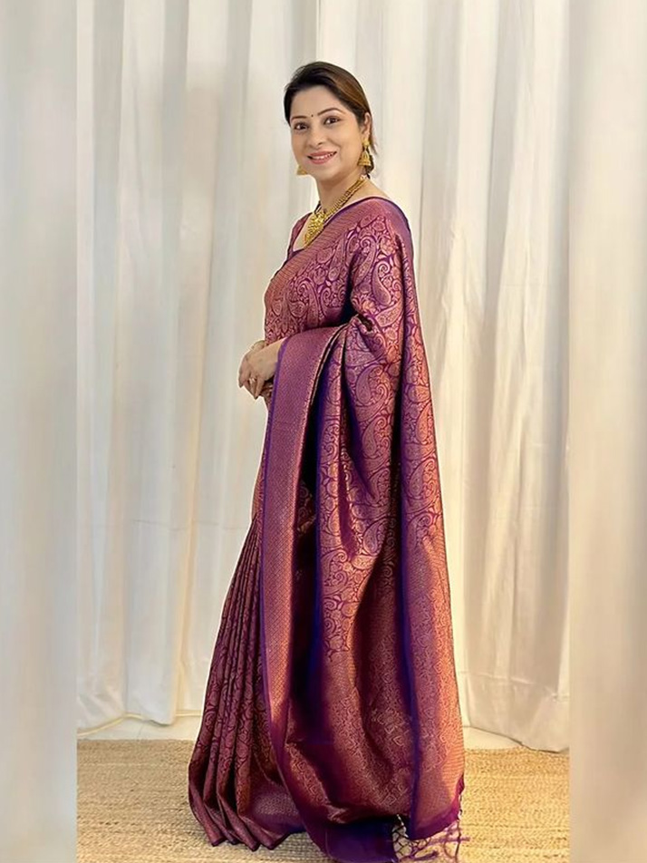 Cotton Silk Saree Look