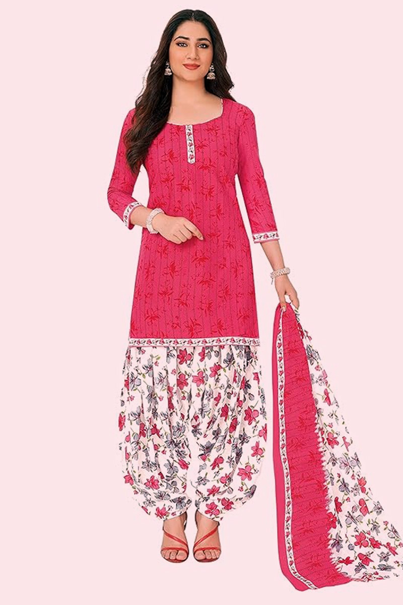 Floral Print Patiala Suit