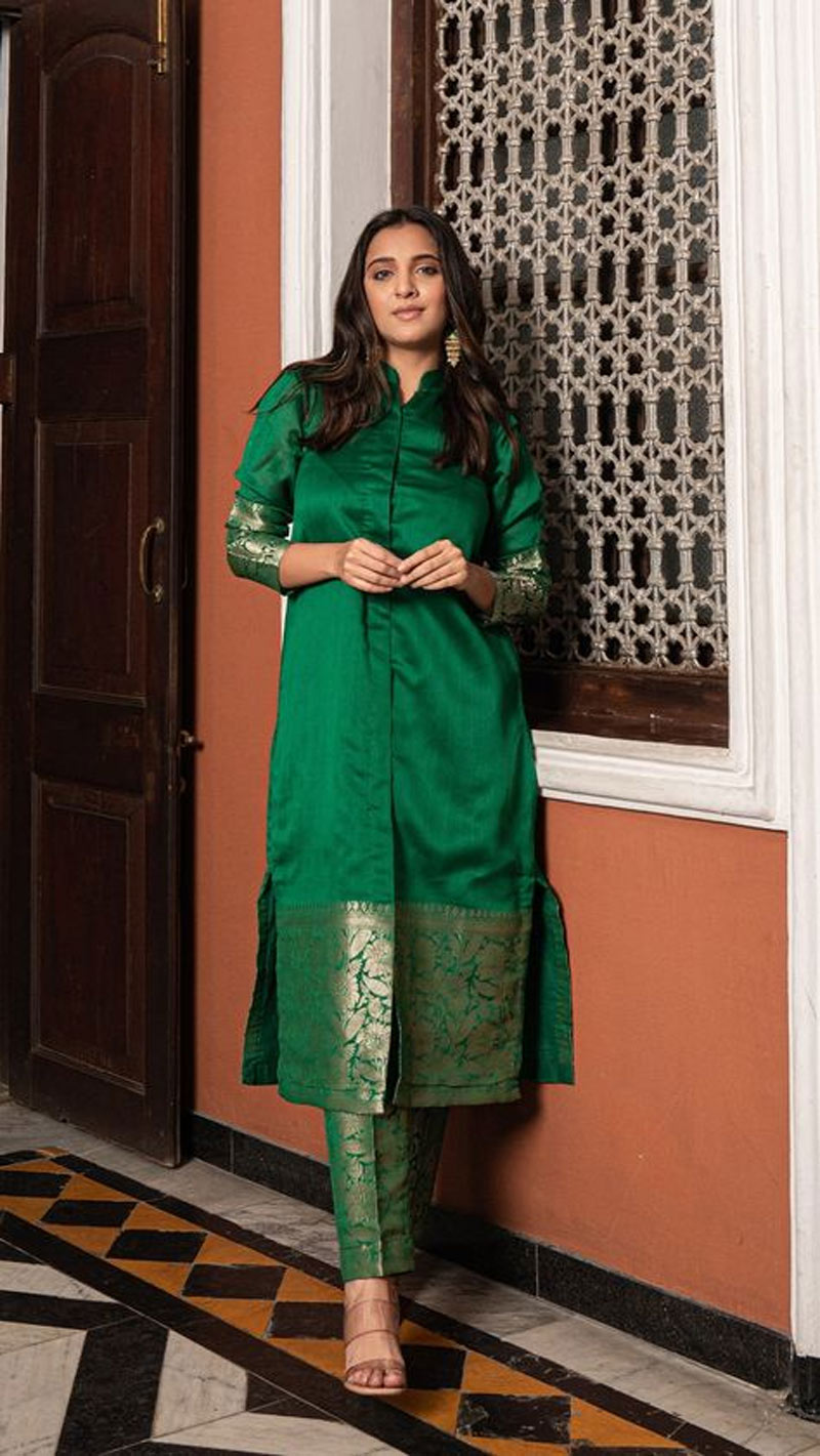 Green Jodhpuri Suit Design