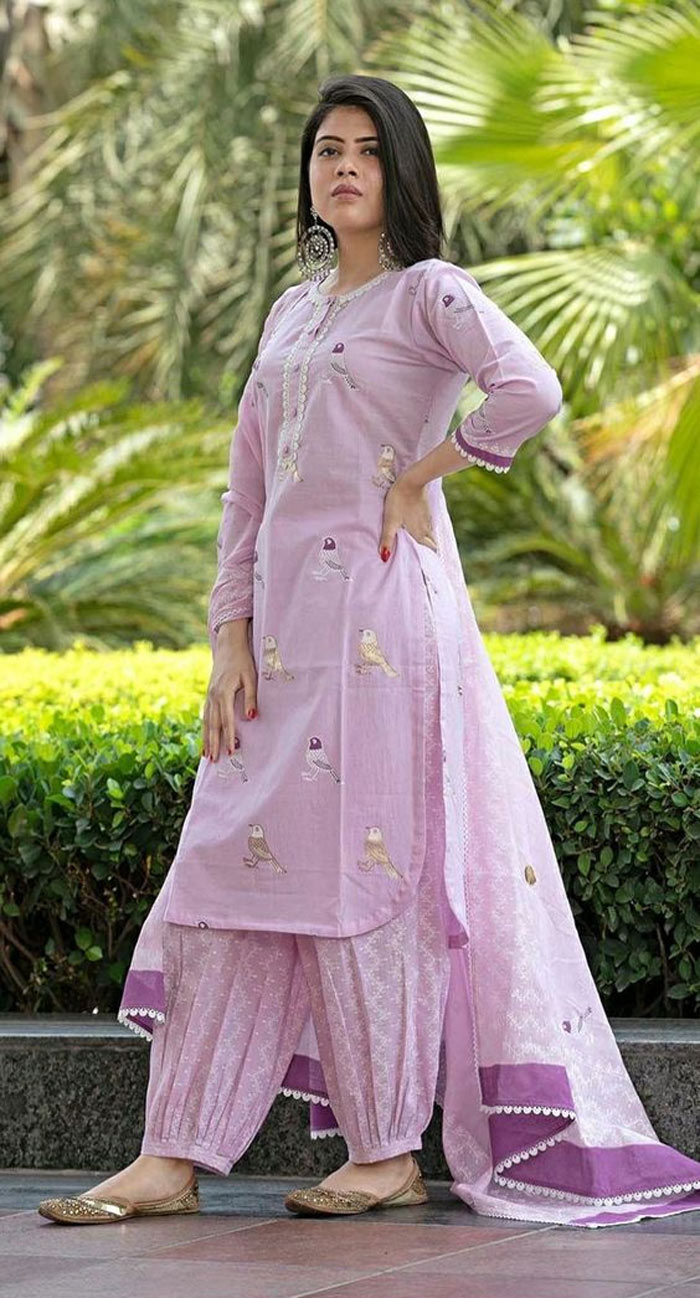 Pastel Shade Afghani Salwar Suit