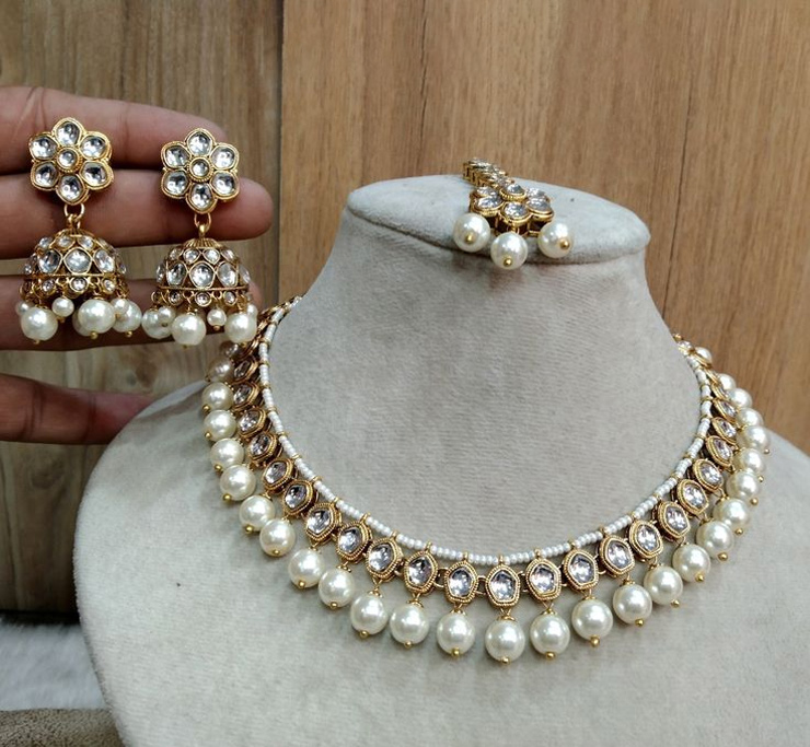 Pearl Kundan Jewellery Set