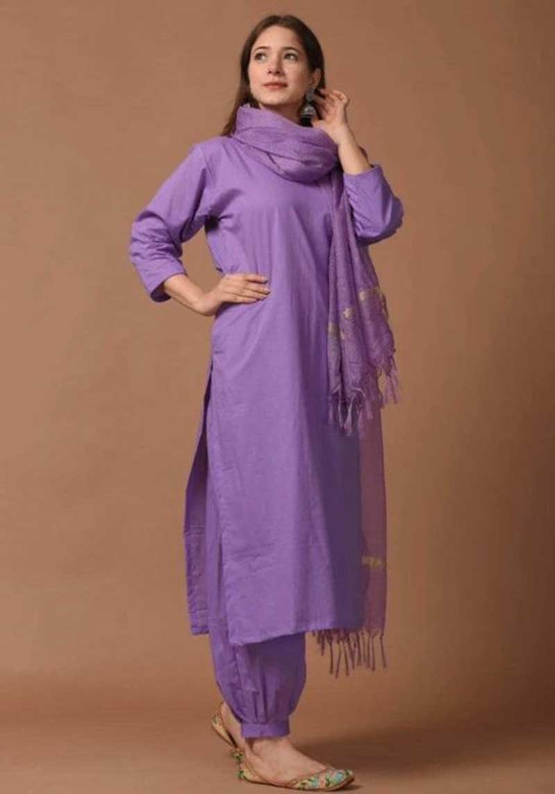 Plain Cotton Suit Design