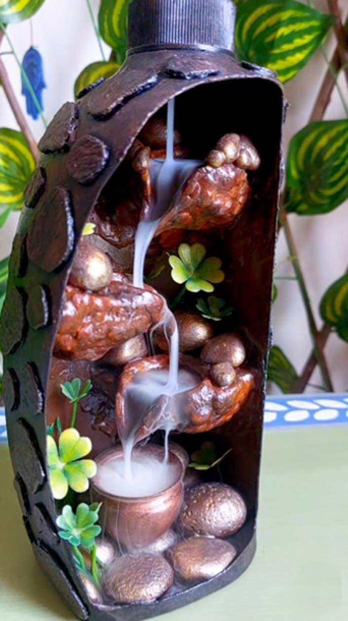 Shampoo bottle make dhoopbatti stand