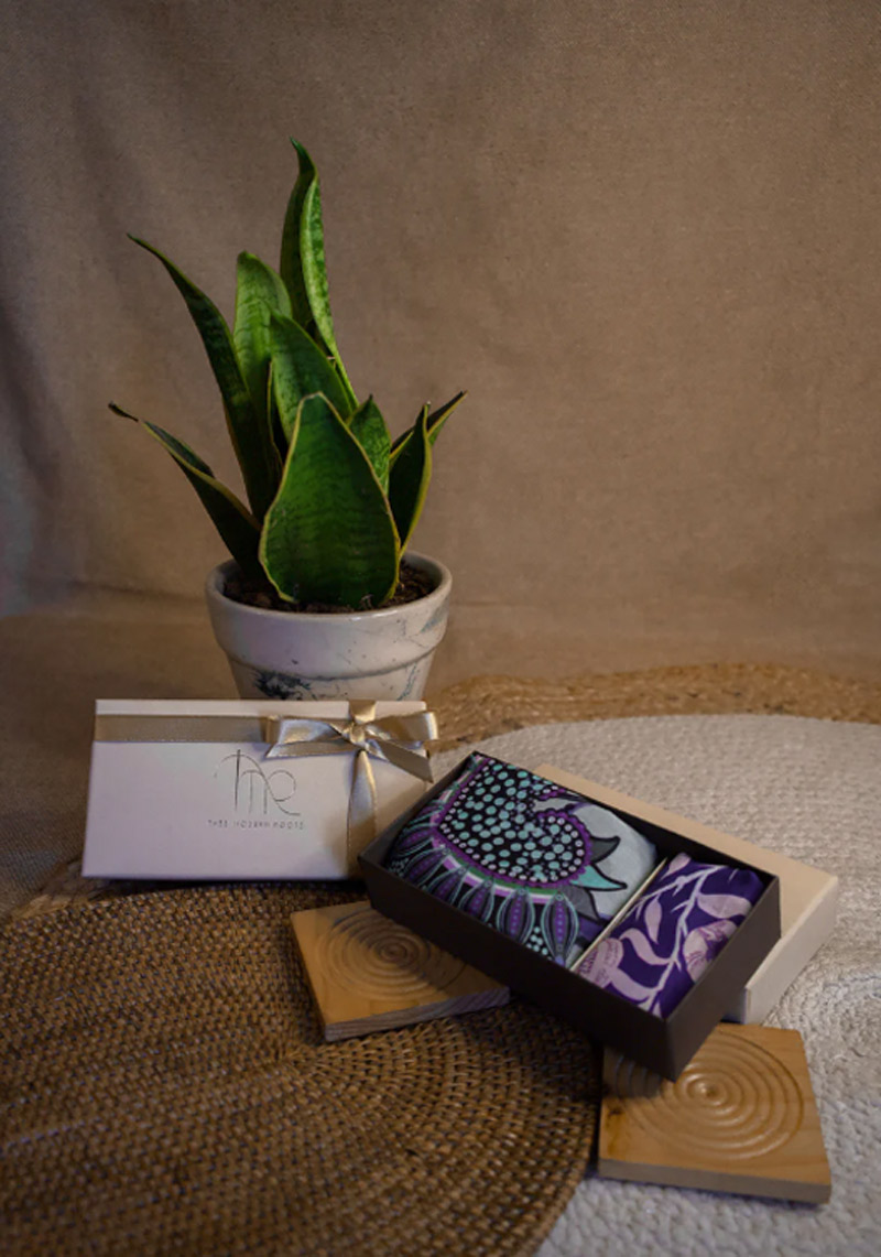 Silk Pocket Square & Cotton Scarf