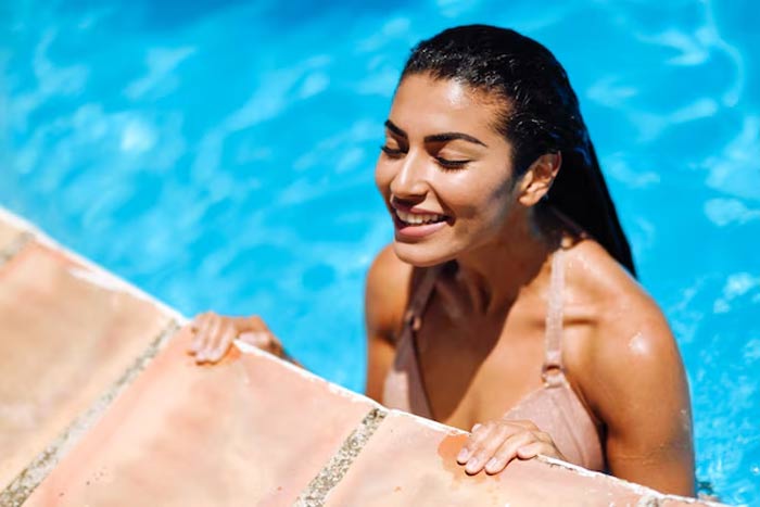 Swimming Before skin care