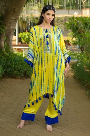 cotton tie dye kurti designs