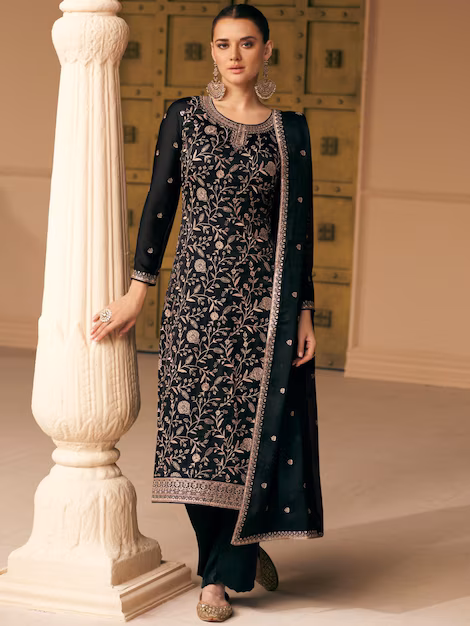 embroidered long kurti