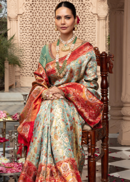 esha gupta kanchipuram silk saree