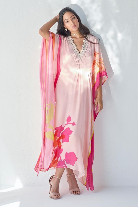 floral kaftan kurti design