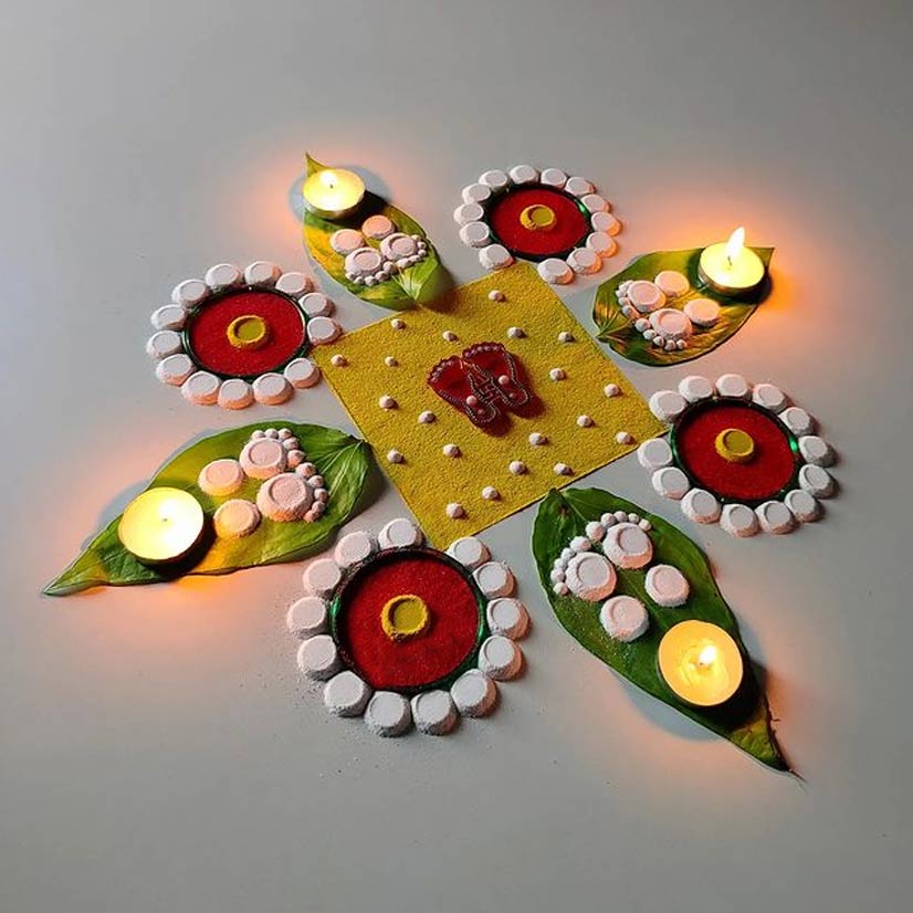 flour rangoli