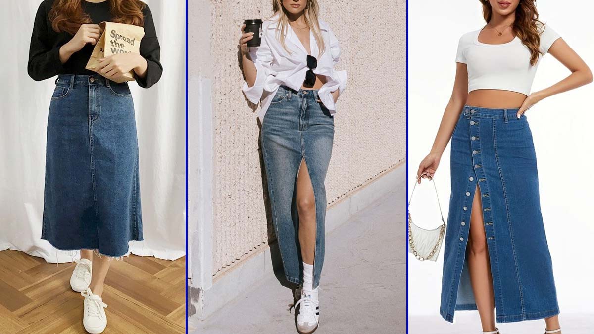 Denim skirts for misses 2025