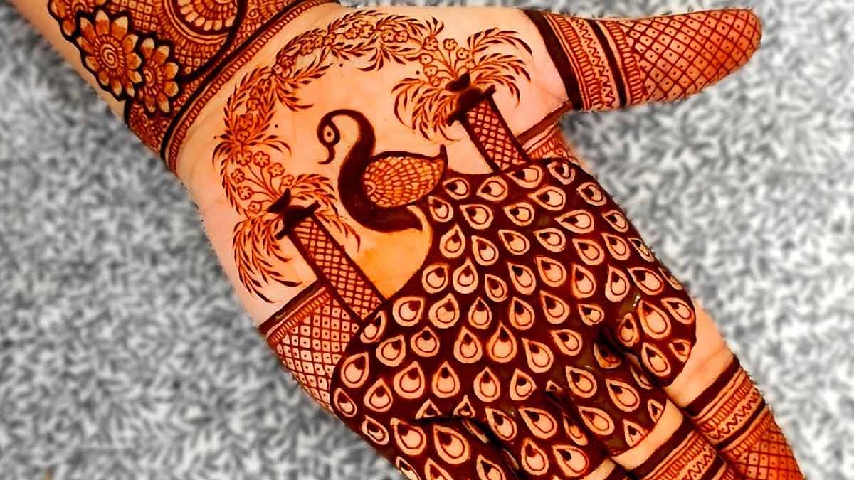 mehendi designs of mor pankh