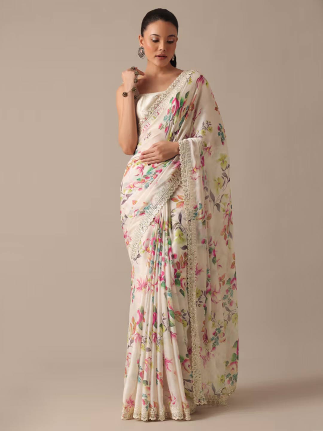 new floral print sarees