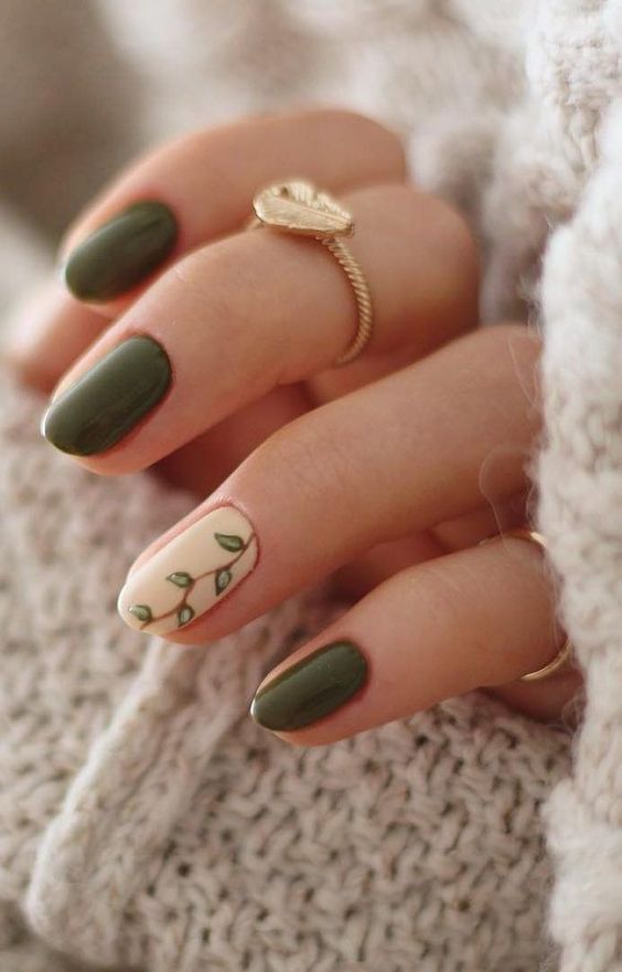 one nail floral art