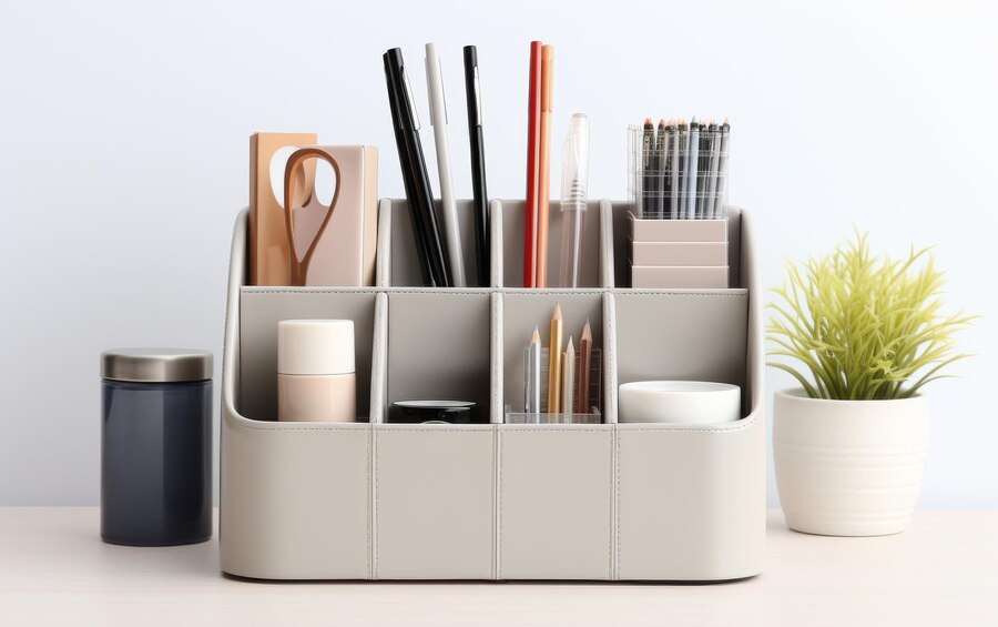 organized office supplies