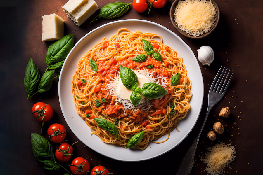 pasta recipe no onion garlic image