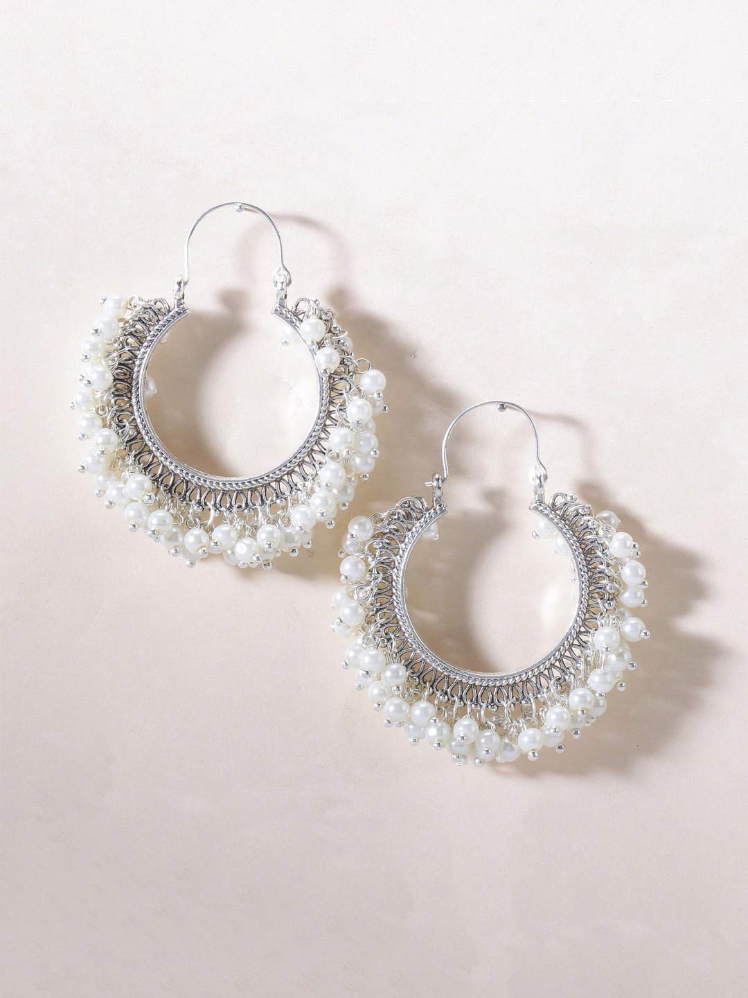 pearl hoop earrings