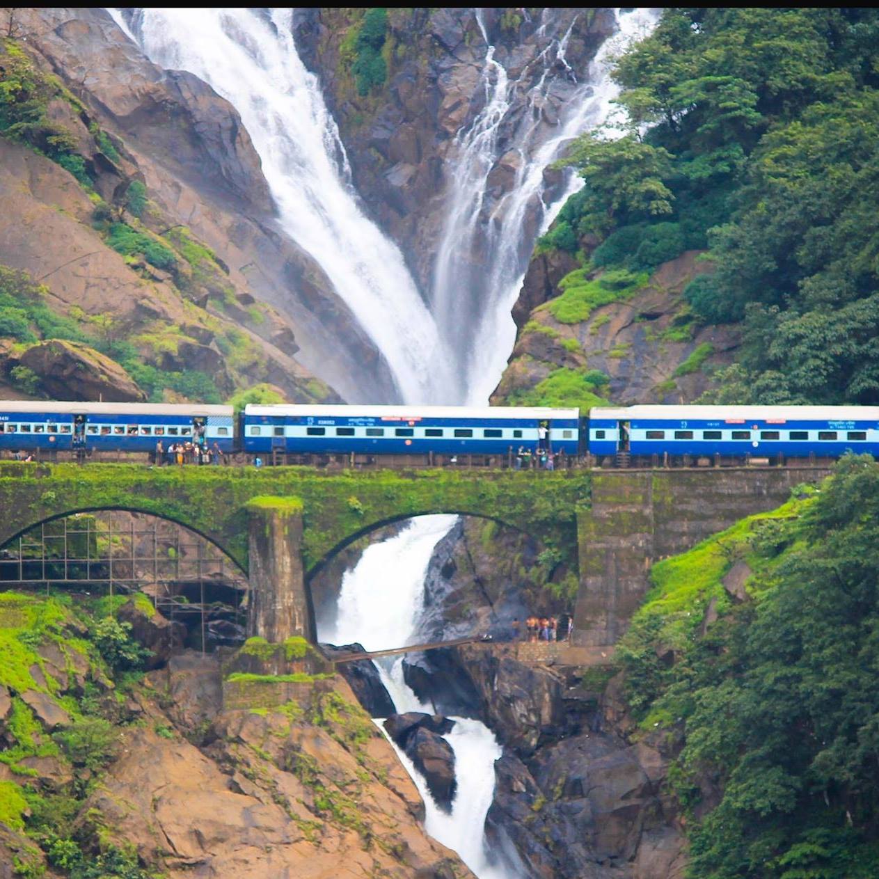 places in goa for couples Dudhsagar Waterfalls
