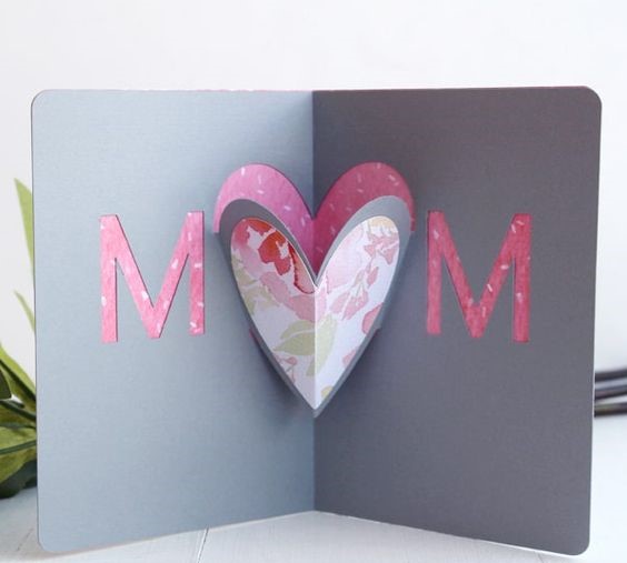 pop up heart shape mom card doodlecraftblog