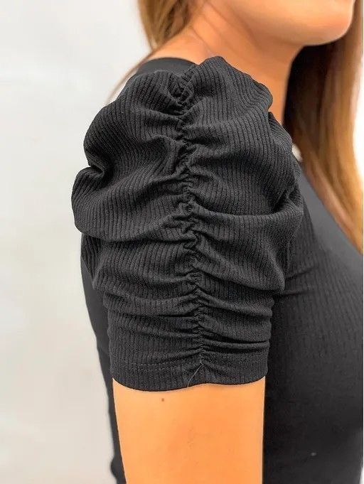 ruched kurti sleeve design