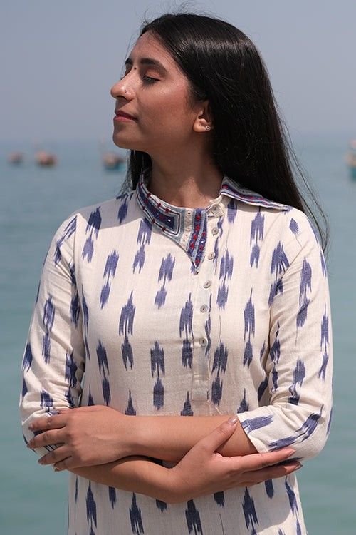 side collar kurti design for heavy bust