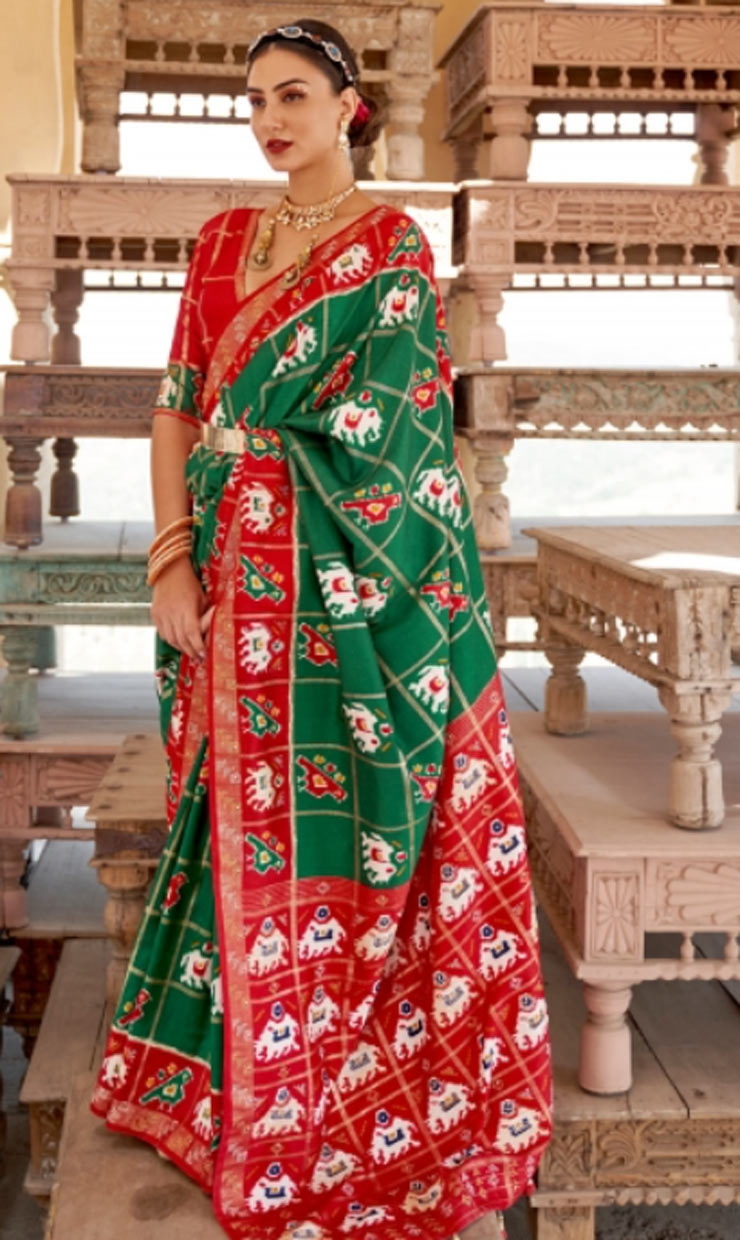 Animal print saree designs ideas