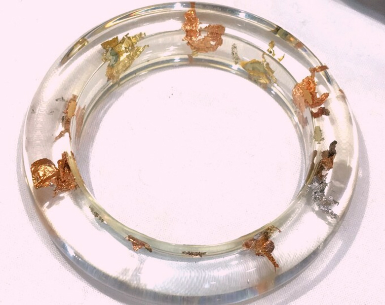 Foil Resin Bangle Design