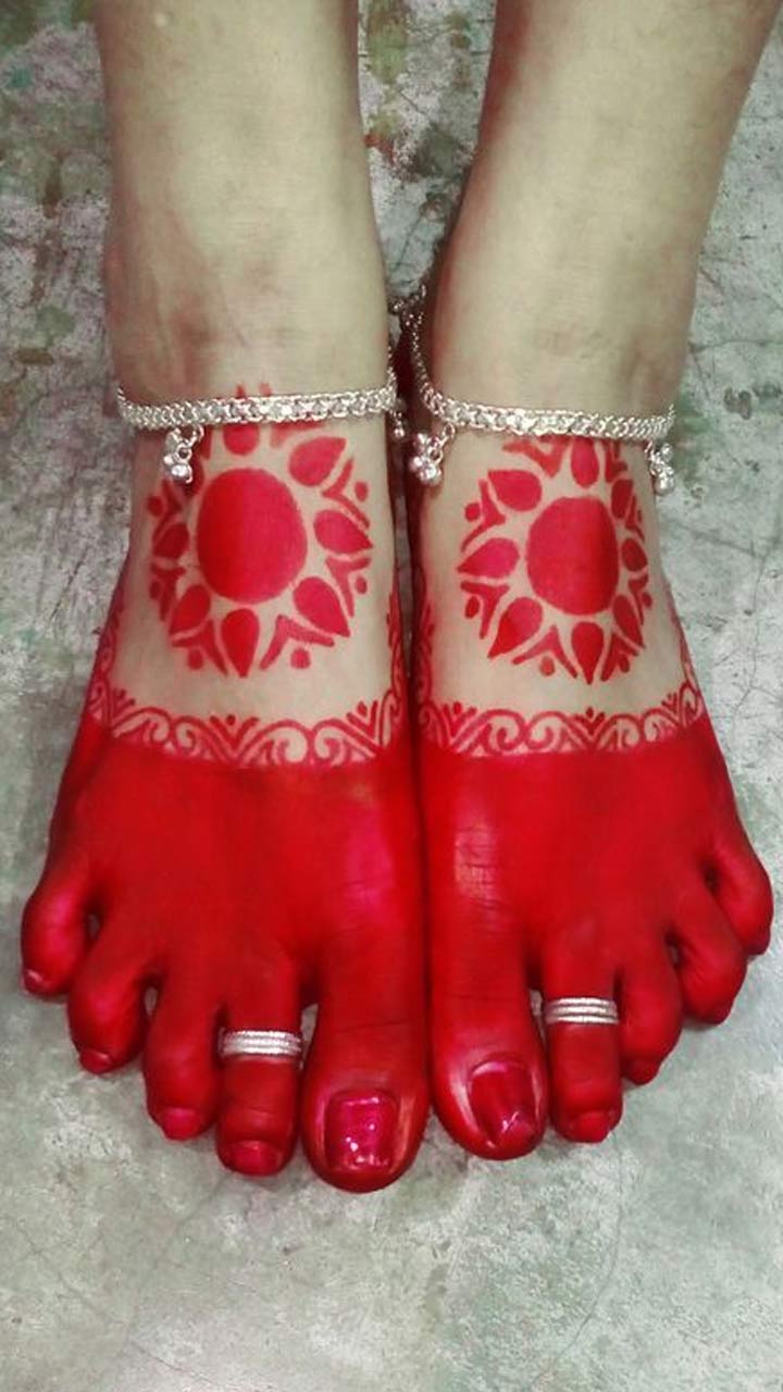 Gol tikki alta designs ideas