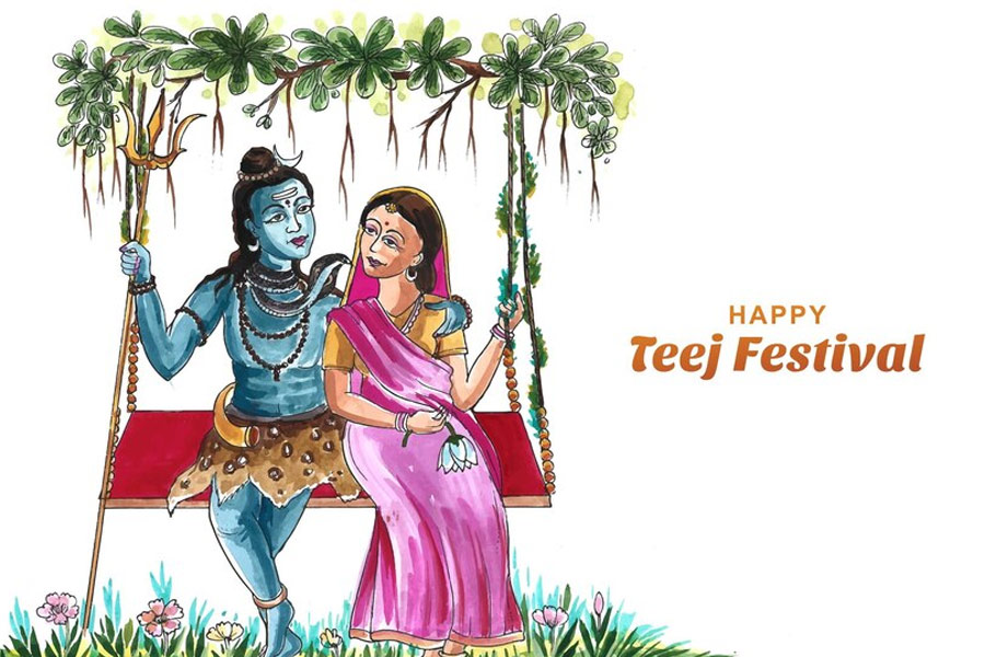 Hartalika Teej  Wishes Top + Messages, Quotes, and Images