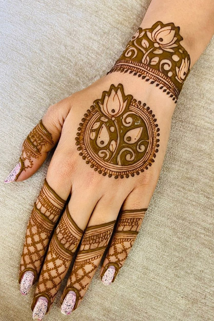 Lotus Mehndi Design