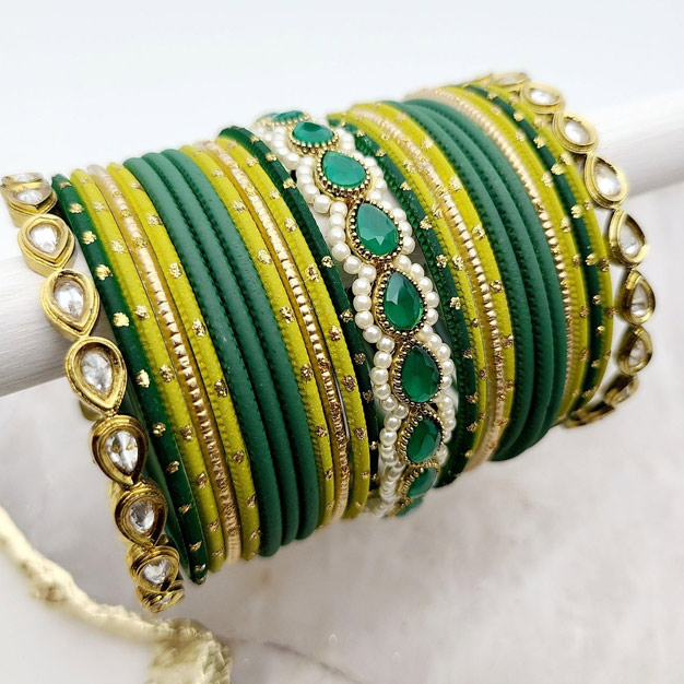 Modern Green Bangle Set Design