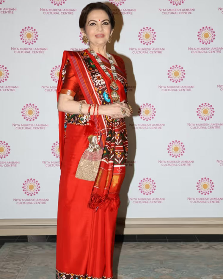 Nita ambani red saree ideas