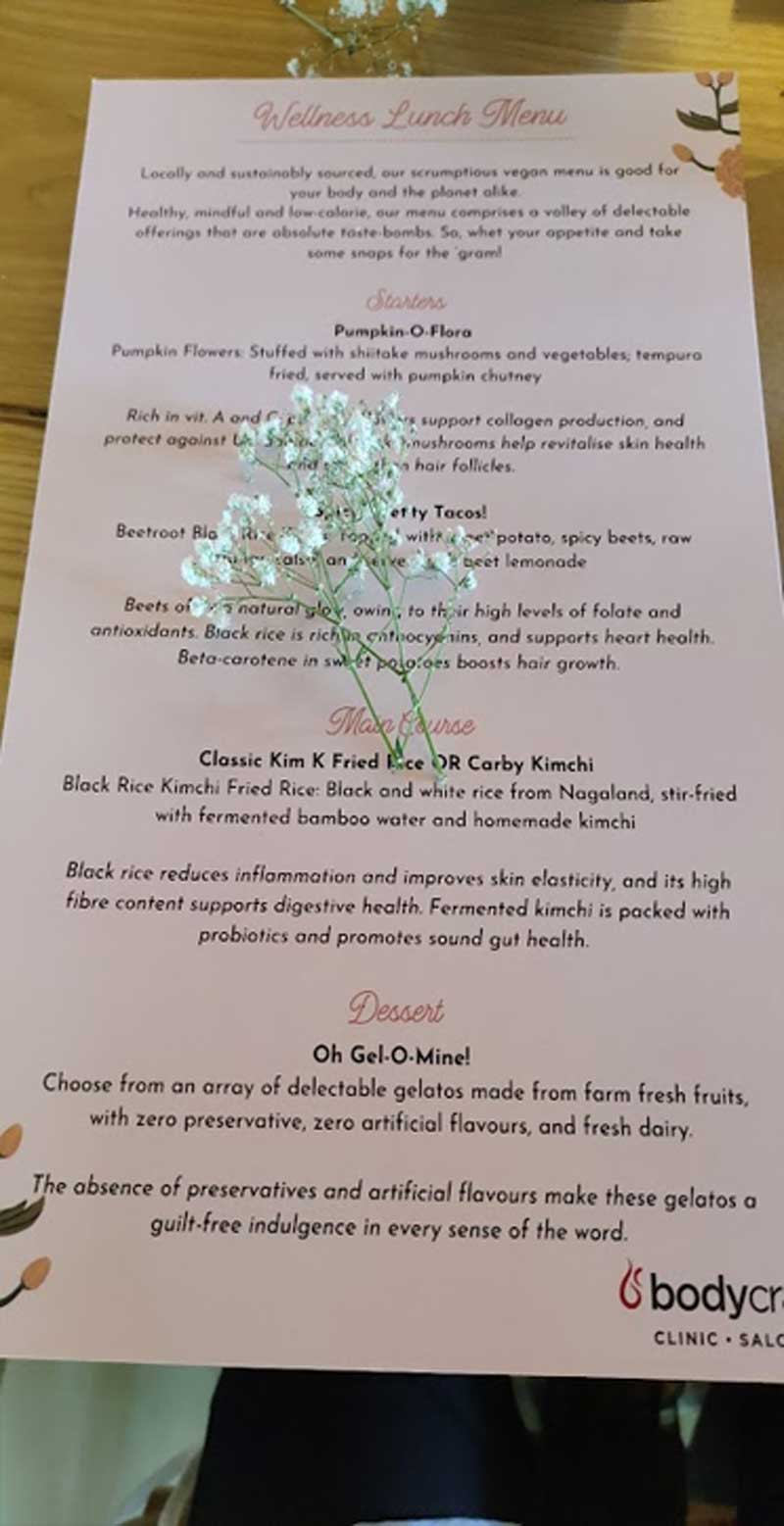 Omo Cafe healthy Menu