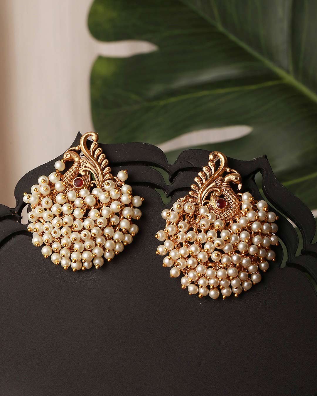 Peacock designs stud earrings