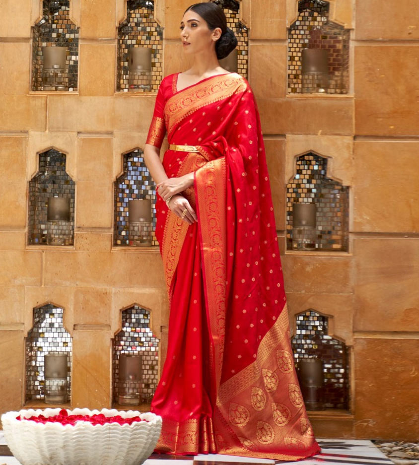 Printed saree style with onam