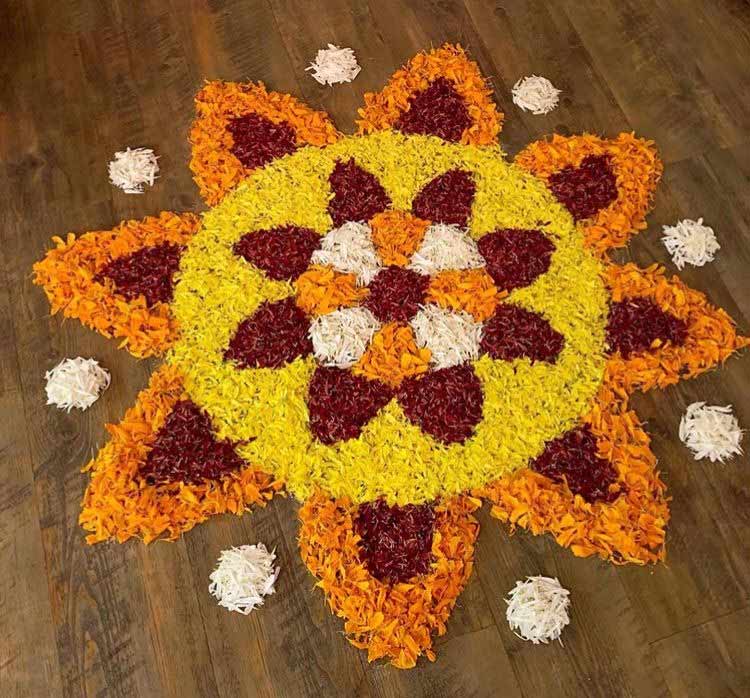 Sunflower Pookalam Design