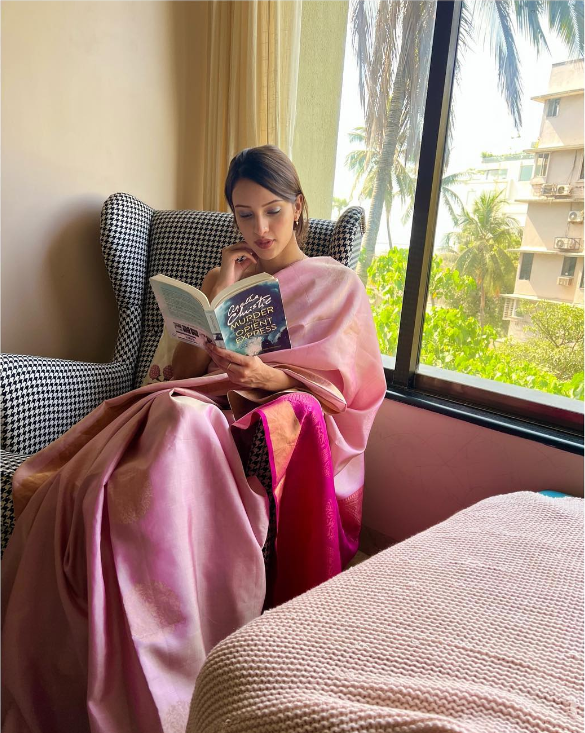Triptii Dimri’s Pink Silk Saree Design