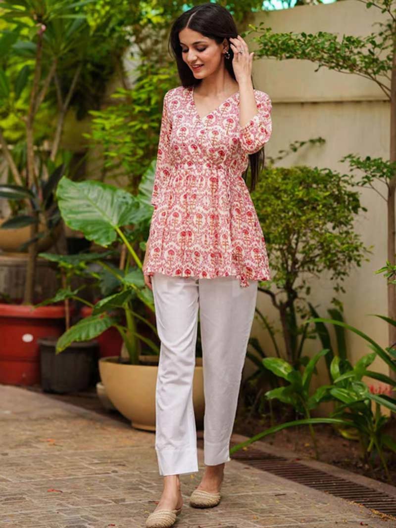 cotton kurti with draw string