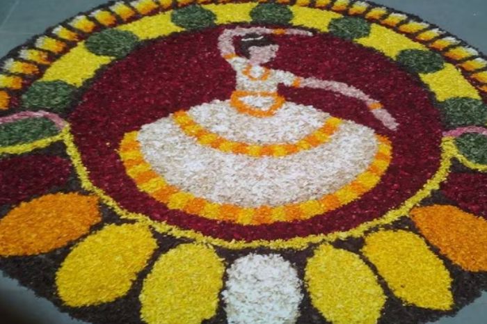 dance rangoli  inside